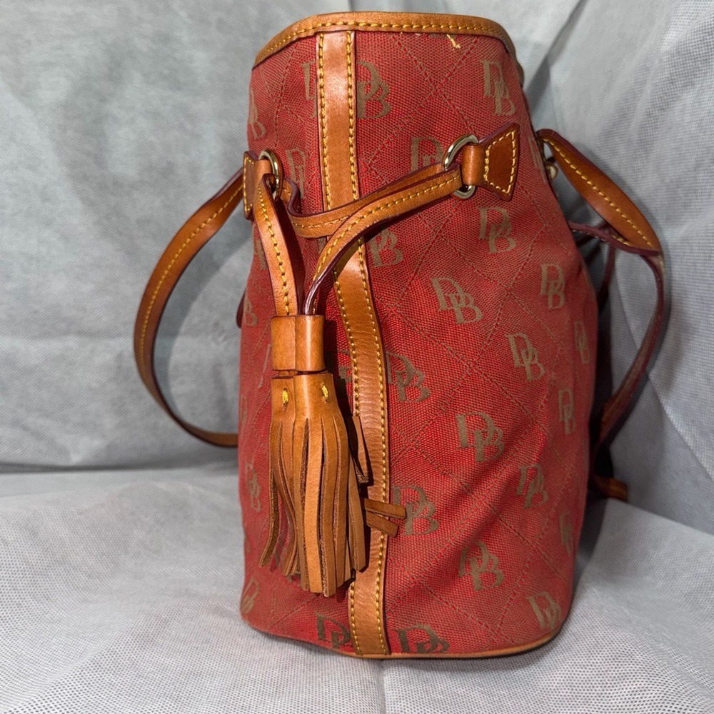 Vintage Dooney & Bourke Redish Orange and Tan purse, bag, handbag - Picture 5 of 14